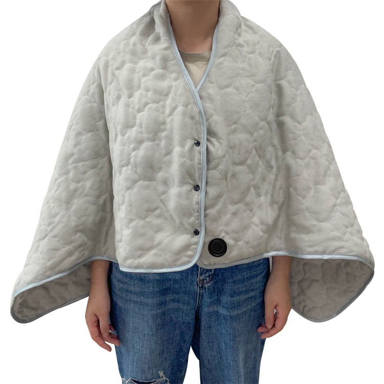 Portable Wearable Electric Heated Shawl Blanket Wrap MTECB018