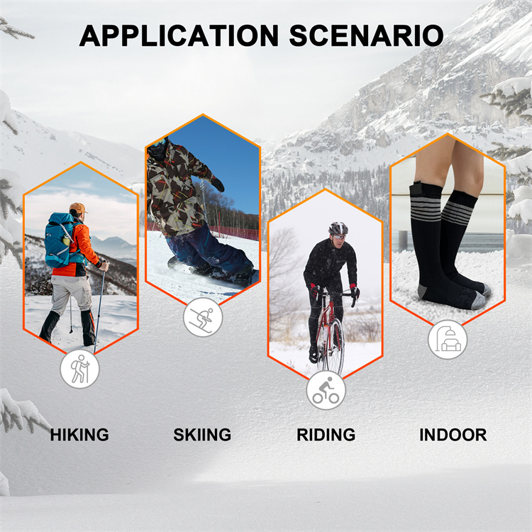 Electric Heating Socks for Camping Fishing Cycling Skiing MTESK002