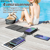 Waterproof Portable 2 Cable 3 Foldable Panels Wireless Fast Charge Solar Power Bank MSO-24