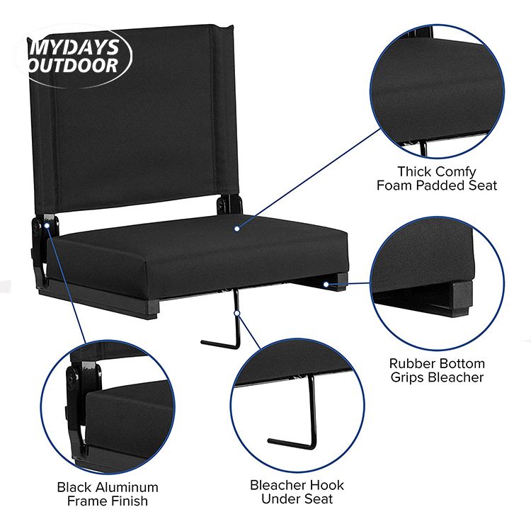 Foldable Portable Heated Stadium Seat Bleacher Chair MTECC009