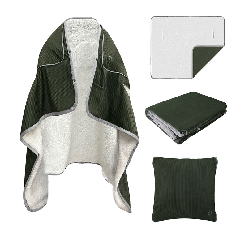3 in 1 USB Heated Throw Blanket MTECZ001