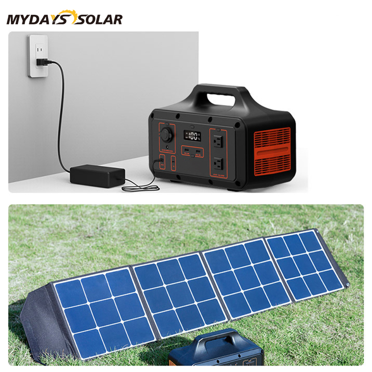 Portable Power Station 600W Solar Generator Backup Battery, 600W AC Outlets/DC Ports MSO-76