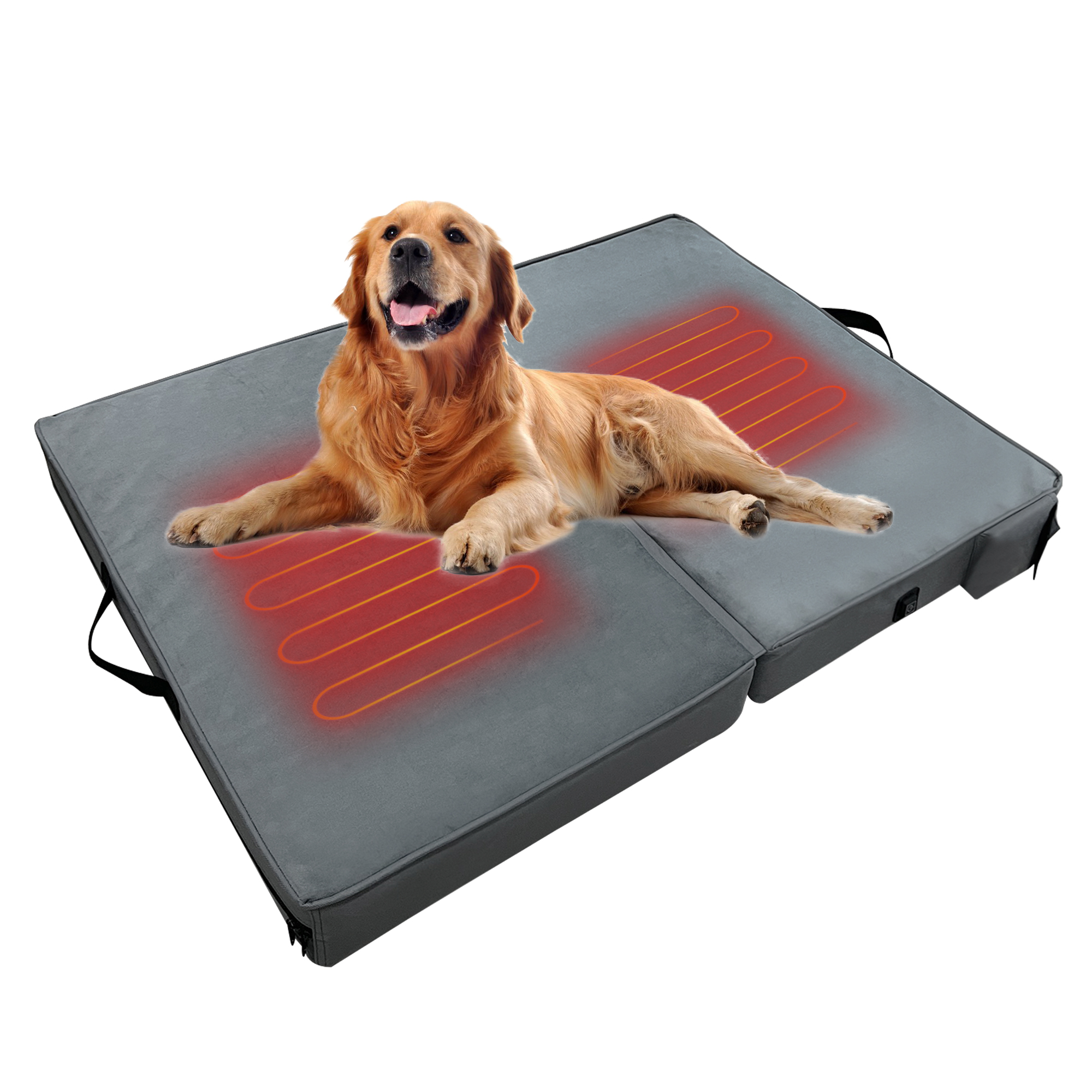 Cama de almohadilla de mascota con calefacci&oacute;n plegable (5)