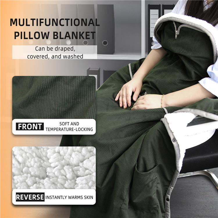 3 in 1 USB Heated Throw Blanket MTECZ001