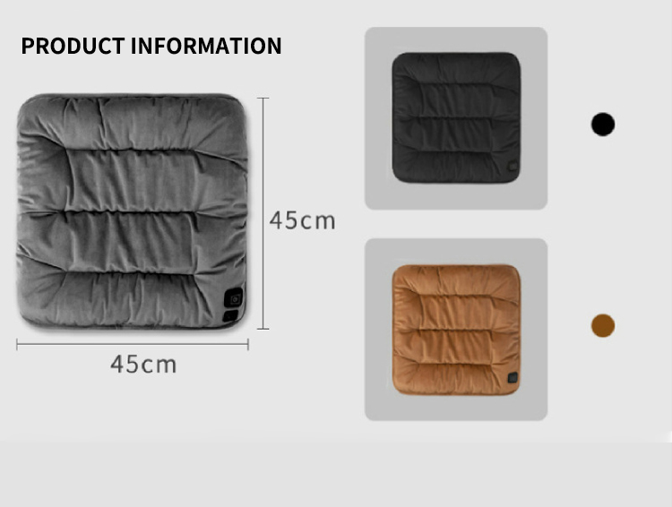 Electric Heating Pad with Timer Portable Heated Stadium Seat Cushion