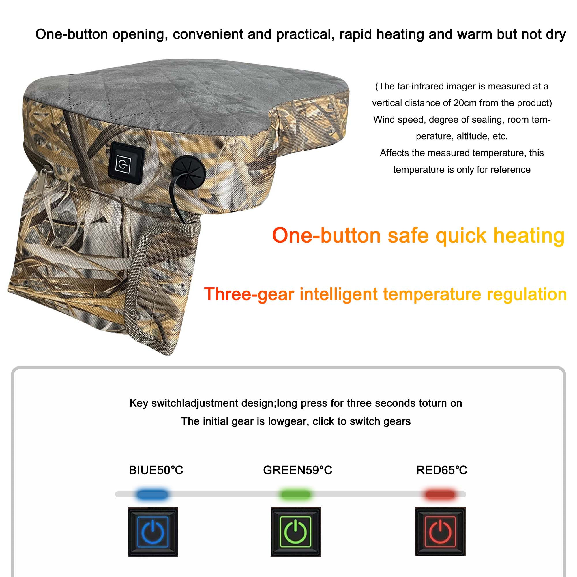 Portable Hunting Heated Seat Cushion supplier MTECC003