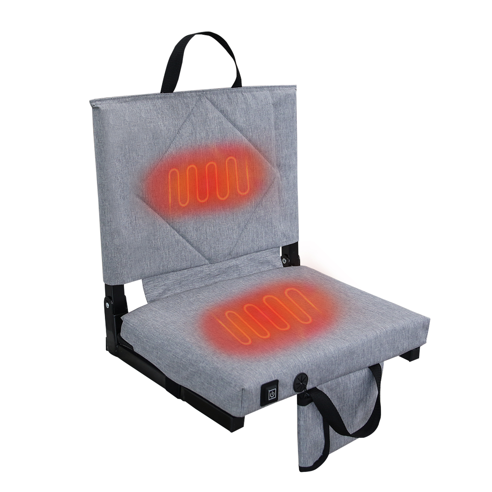 Heated Steel Seat Cushion with Back Support MTECC017