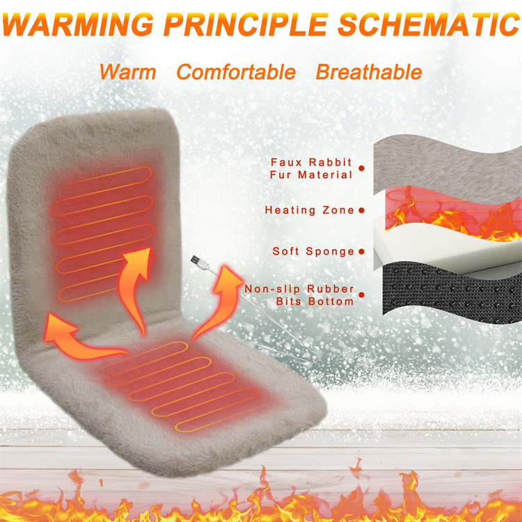 Faux Rabbit Fur Heating Seat MYDAYS001