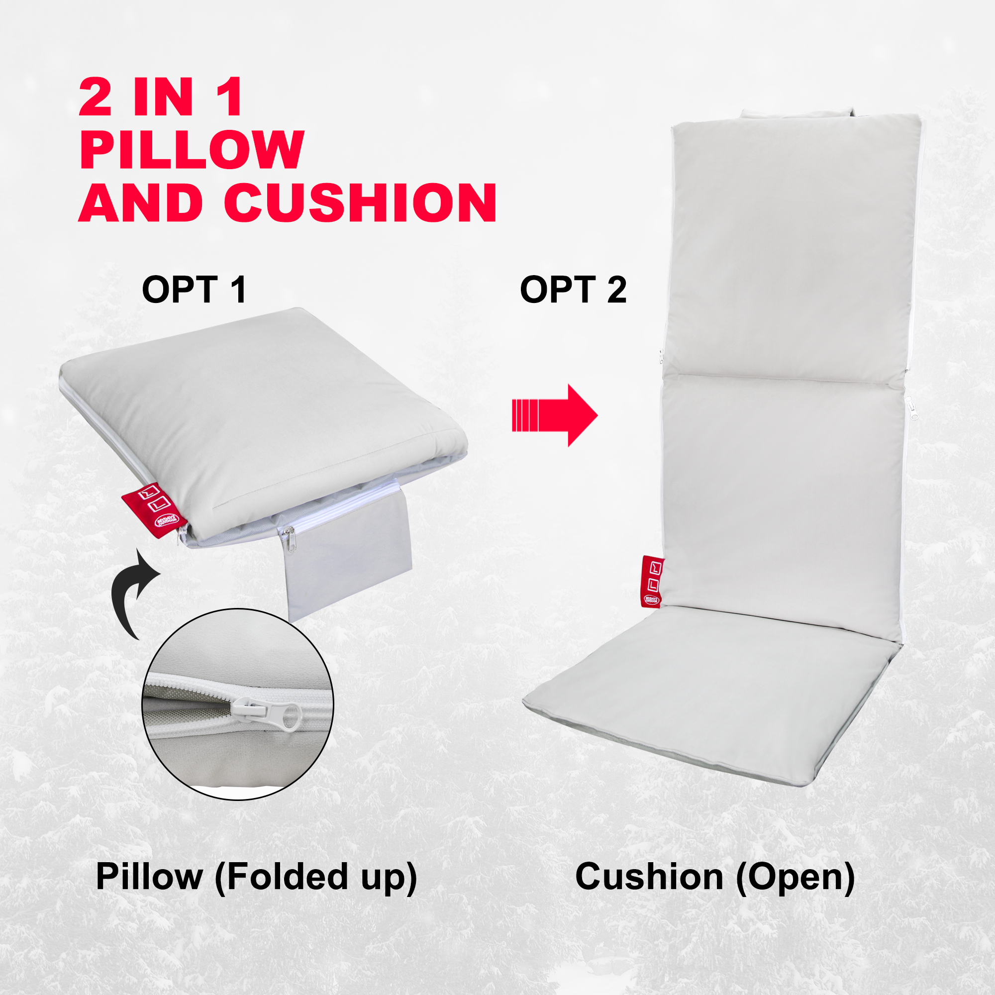 2 In1 Tri-fold Cushion Throw Pillow MTECZ004