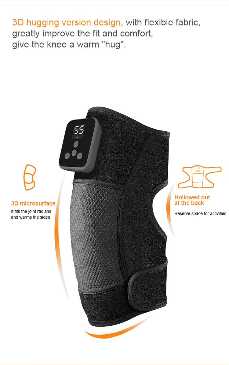 Custom 3 Adjustable Heat And Vibration Knee Massager MTECT002