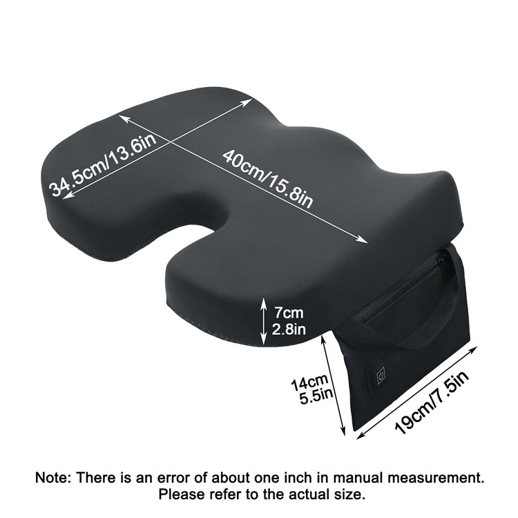 U-form opvarmet s&aelig;depude i memoryskum (17)