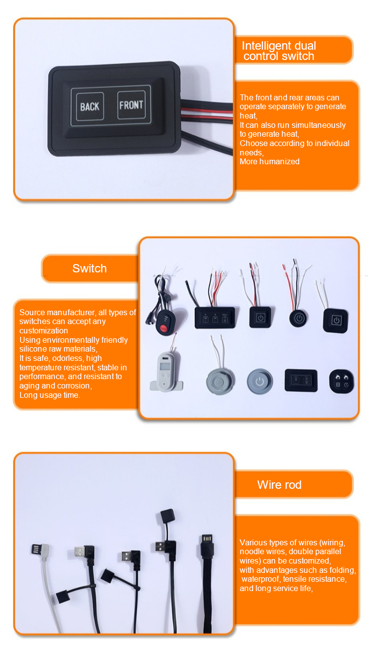 Custom USB Heated Pad Carbon Heating Element MTECE002
